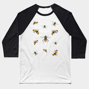 Watercolor honey bees design Baseball T-Shirt